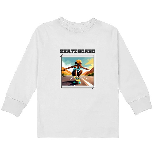 SKATEBOARD Kids Long Sleeve T Shirts