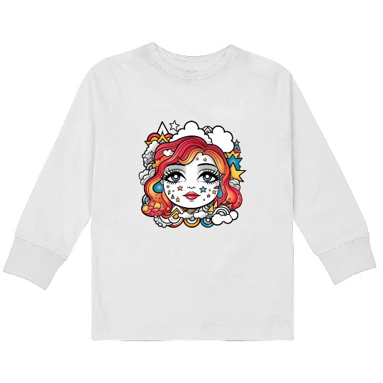 Celestial girl Kids Long Sleeve T Shirts