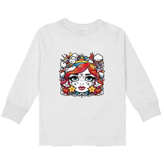 Celestial girl Kids Long Sleeve T Shirts