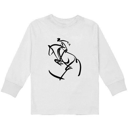A Barrel Racing Kids Long Sleeve T Shirts