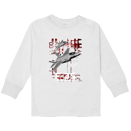Lockheed Martin F-35 Lightning II Kids Long Sleeve T Shirts