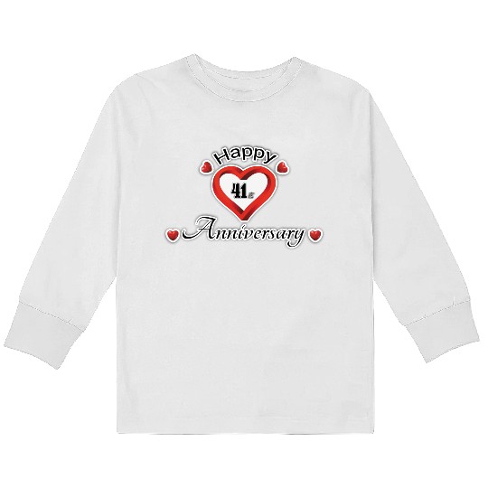 anniversary 41st Kids Long Sleeve T Shirts