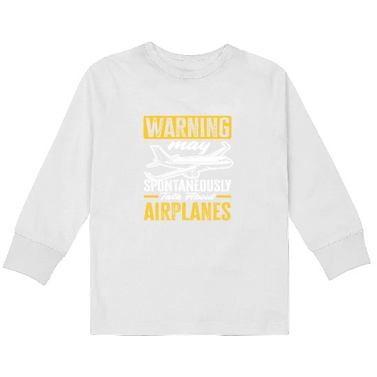 Pilots Airplane Lovers Kids Long Sleeve T Shirts