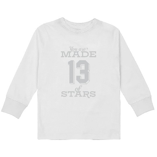 Celestial Origin Number Thirteen Star Design Kids Long Sleeve T Shirts