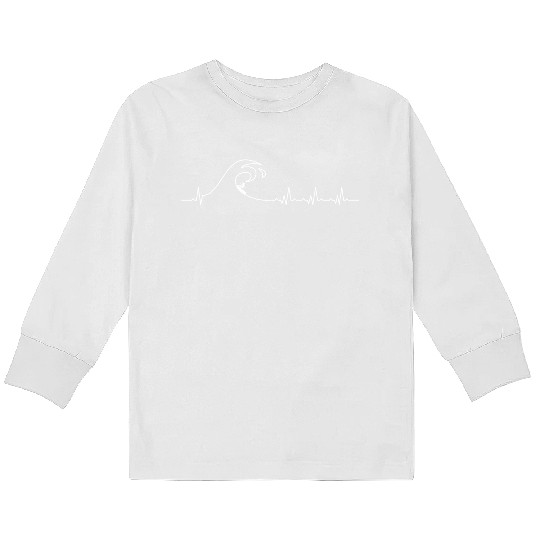 Heartbeat surfing Kids Long Sleeve T Shirts