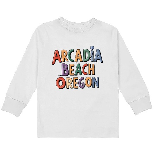 Arcadia Beach Oregon Kids Long Sleeve T Shirts