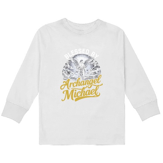 Archangel Michael Catholic Christianity Angel Kids Long Sleeve T Shirts