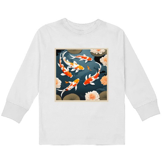 Koi Pond Kids Long Sleeve T Shirts