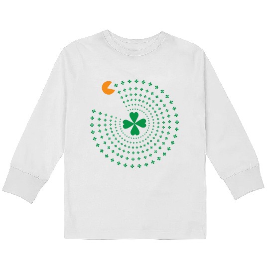 St Patrick Pacman Kids Long Sleeve T Shirts