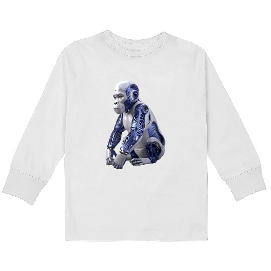 Ape Robotic Kids Long Sleeve T Shirts