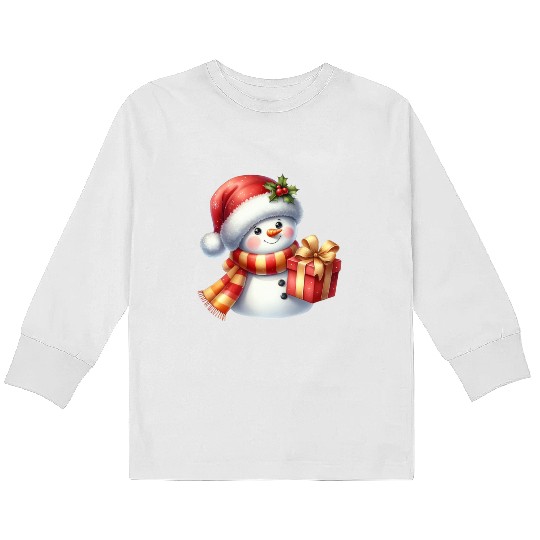 Snowman Christmas, Cute Christmas, Christmas Kids Long Sleeve T Shirts