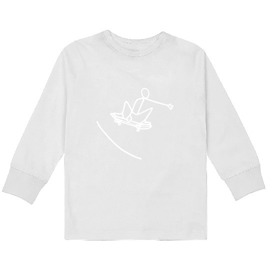 Skater skating on skateboard Kids Long Sleeve T Shirts