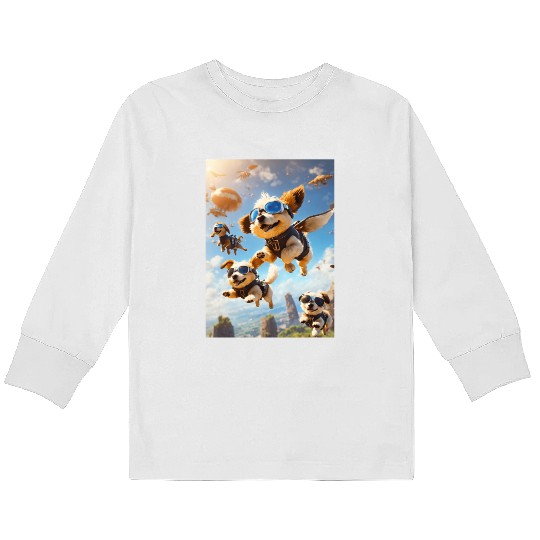 Ultimate Jumping dog Kids Long Sleeve T Shirts!"