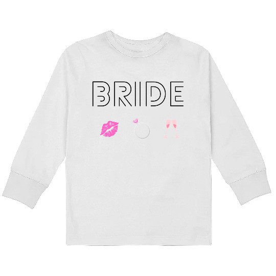 Bride wedding Kids Long Sleeve T Shirts