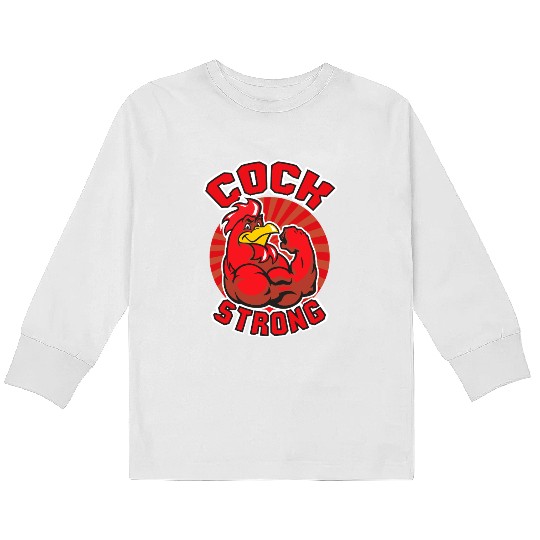 Cock Strong Kids Long Sleeve T Shirts