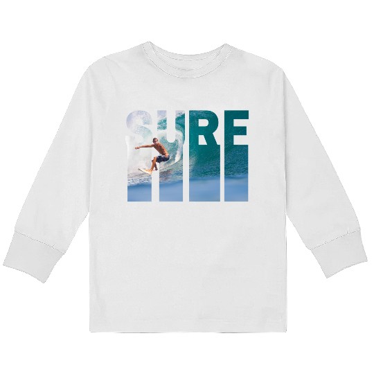 Surfing Kids Long Sleeve T Shirts