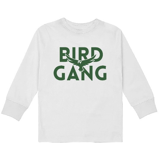 Bird Gang Bold Logo Design Kids Long Sleeve T Shirts