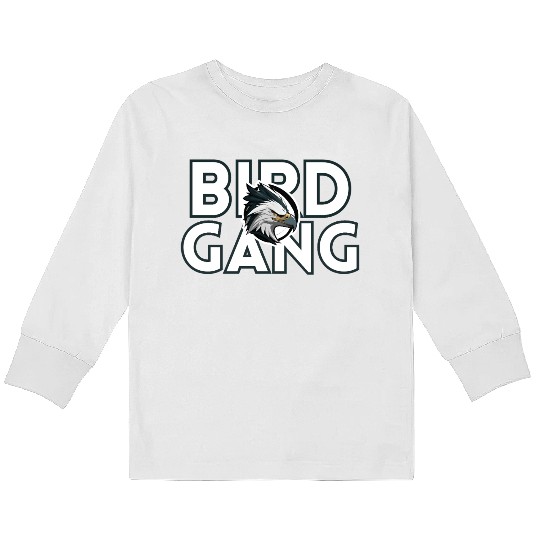 Eagle Head Bird Gang Logo Design Kids Long Sleeve T Shirts