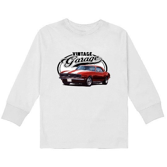Vintage Camaro Garage Kids Long Sleeve T Shirts