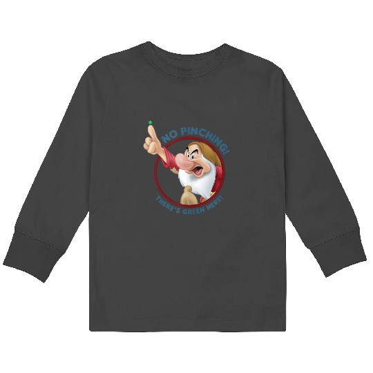 Discover Disney Snow White St Patricks Day Grumpy No Pinching Kids Long Sleeve T-Shirts