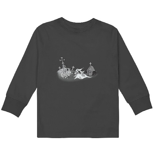 Graveyard Buddies  : The nightmare dog zero , Nightmare Zero Dog Shirt ,  Zero Nightmare Before Christmas Disney Halloween Kids Long Sleeve T-Shirts
