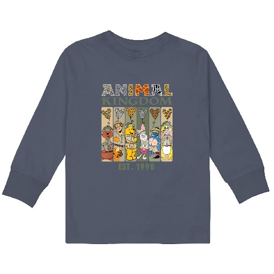 Animal Kingdom Est 1998 Kids Long Sleeve T Shirts, Pooh and Friends Safari Kids Long Sleeve T Shirts, Disney Balloon Kids Long Sleeve T Shirts