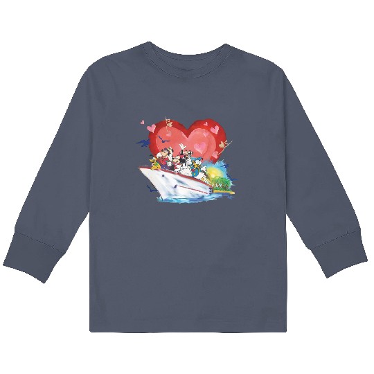 Disney Cruise Couples Kids Long Sleeve T Shirts, Honeymoon Cruise Kids Long Sleeve T Shirts