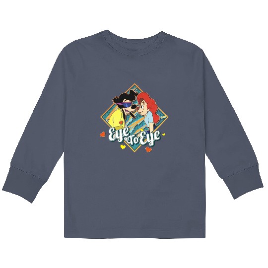 Retro 90s Disney Couples A Goofy Movie Powerline Roxanne Eye To Eye Kids Long Sleeve T Shirts