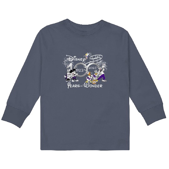 Disney 100 Years of Wonder Kids Long Sleeve T Shirts, Disney Trip 2023 Kids Long Sleeve T Shirts