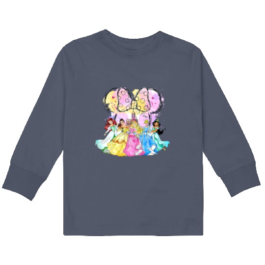 Princess Castle Minnie Ear Kids Long Sleeve T Shirts, Disney Girl Trip, Disney Princess Kids Long Sleeve T Shirts