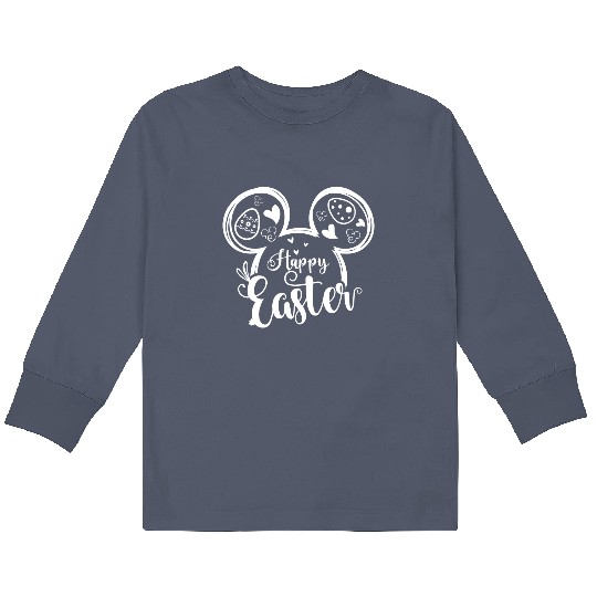 Happy Easter Kids Long Sleeve T Shirts, Mickey Head Kids Long Sleeve T Shirts, Easter Disney Kids Long Sleeve T Shirts, Disney Trip Kids Long Sleeve T Shirts, Easter Disneyland Vacation Kids Long Sleeve T Shirts, Easter Bunny Kids Long Sleeve T Shirts, Disney