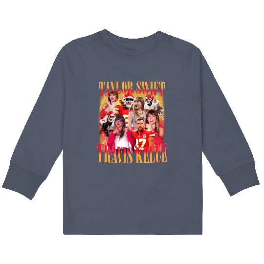 Discover Taylor Taylor version And Travis Kelce Kids Long Sleeve T Shirts