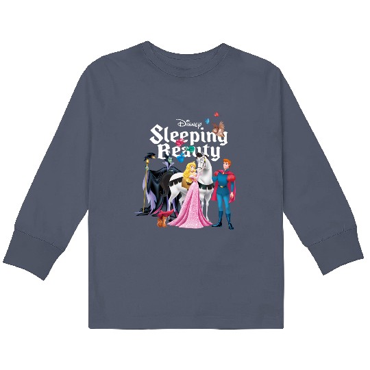 Disney Sleeping Beauty Characters Kids Long Sleeve T Shirts, Princess Aurora,Prince Phillip,Maleficent,Disneyland Family Trip Gift Unisex Kids Long Sleeve T Shirts Kid Kids Long Sleeve T Shirts