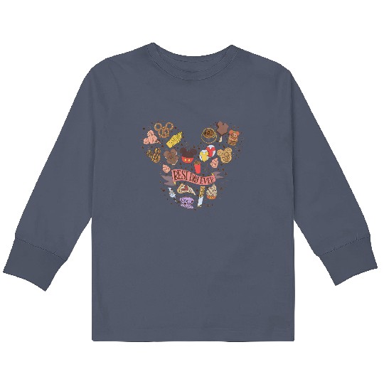 Disney Best Day Ever Snacks Kids Long Sleeve T Shirts, Disney Trip Kids Long Sleeve T Shirts