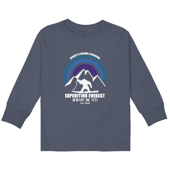 Expedition Everest - Disney Inspired - Animal Kingdom - Ride - Yeti - Unisex Short Sleeve Kids Long Sleeve T Shirts - Kids Long Sleeve T Shirts