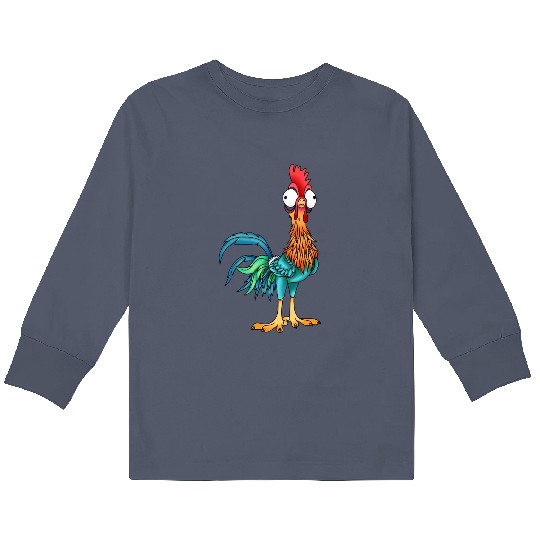 Disney Moana Cute Hei Hei Chicken Portrait Kids Long Sleeve T Shirts,  WDW Magic Kingdom Disneyland Family Vacation Holiday Gift