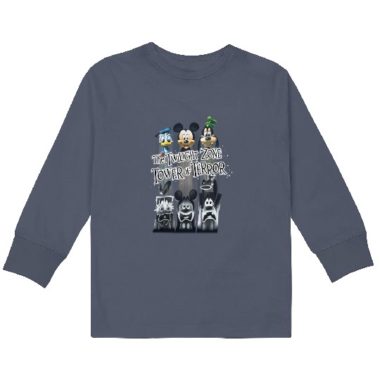 Retro Disney The Twilight Zone Tower Of Terror  Kids Long Sleeve T Shirts, Tower of Terror Ride Kids Long Sleeve T Shirts