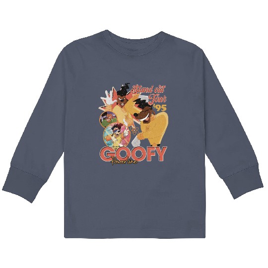 Vintage Goofy Powerline Kids Long Sleeve T Shirts, Disneyworld Kids Long Sleeve T Shirts, Disneyland Kids Long Sleeve T Shirts