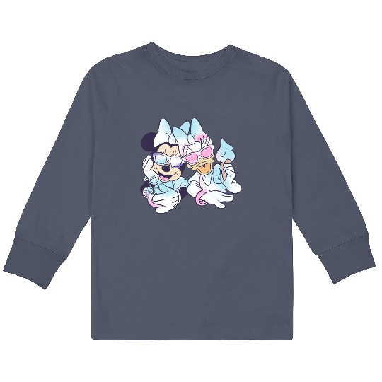 Minnie and Daisy Kids Long Sleeve T Shirts, Disney 100 Years Of Wonder Kids Long Sleeve T Shirts