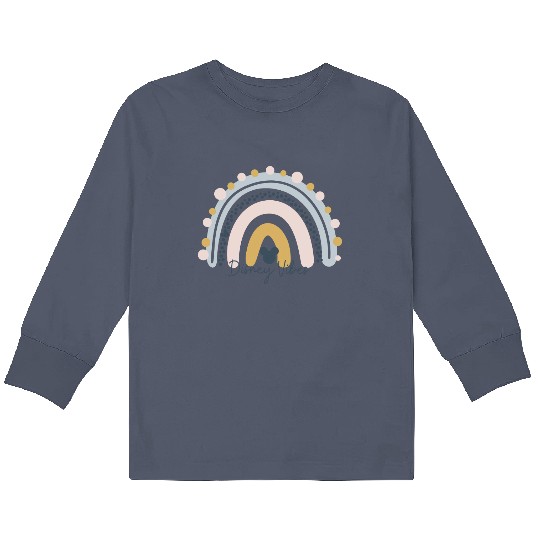 Disney Vibes Kids Long Sleeve T Shirts, Rainbow Disney Kids Long Sleeve T Shirts, Disney Rainbow Mickey Head Kids Long Sleeve T Shirts