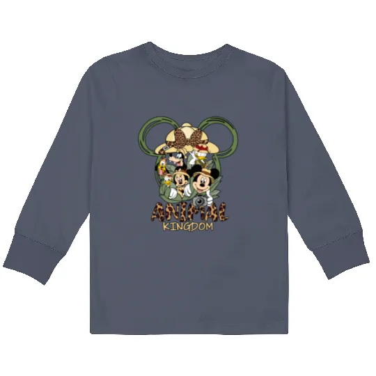 Disney Park Mickey Mouse And Friends Animal Kingdom Safari Kids Long Sleeve T Shirts, Magic Kingdom Trip