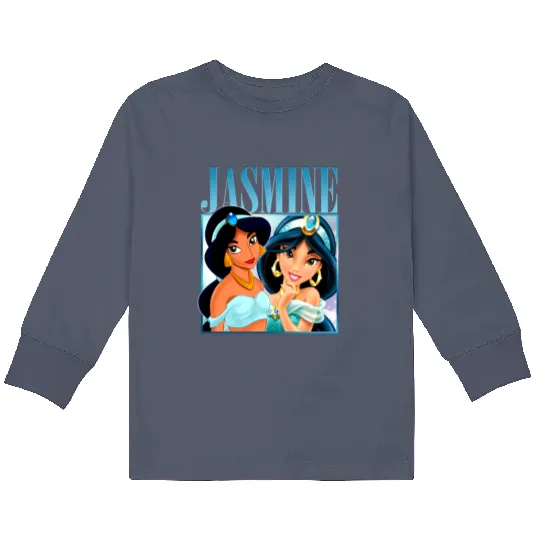 Princess Jasmine Aladdin Vintage Kids Long Sleeve T Shirts, Jasmine Disney Kids Long Sleeve T Shirts, Disney Character Kids Long Sleeve T Shirts