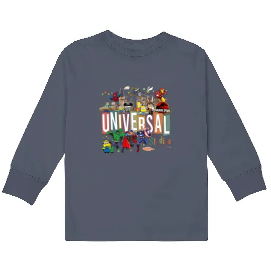 Disney Universal Studios Kids Long Sleeve T Shirts, Disney Trip Family Kids Long Sleeve T Shirts, Universal Studio Trip Kids Long Sleeve T Shirts, Disneyworld Kids Long Sleeve T Shirts