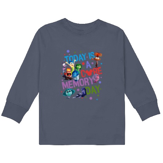 Disney Inside Out 2 Core Memory Day Era Kids Long Sleeve T Shirts, Disney Family Trip Kids Long Sleeve T Shirts