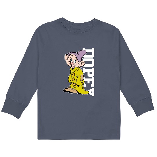 Disney Dopey Dwarf Portrait Kids Long Sleeve T Shirts, Snow White and Seven Dwarfs Kids Long Sleeve T Shirts