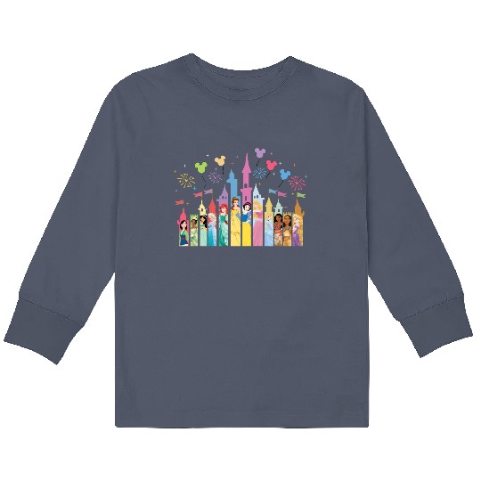 Disney Princess Castle Kids Long Sleeve T Shirts, Disney Vacation Kids Long Sleeve T Shirts, Disney Castle