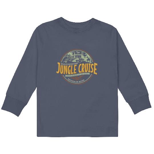 Jungle Cruise Ride Back Side Of Water Kids Long Sleeve T Shirts, Vintage Disney Kids Long Sleeve T Shirts