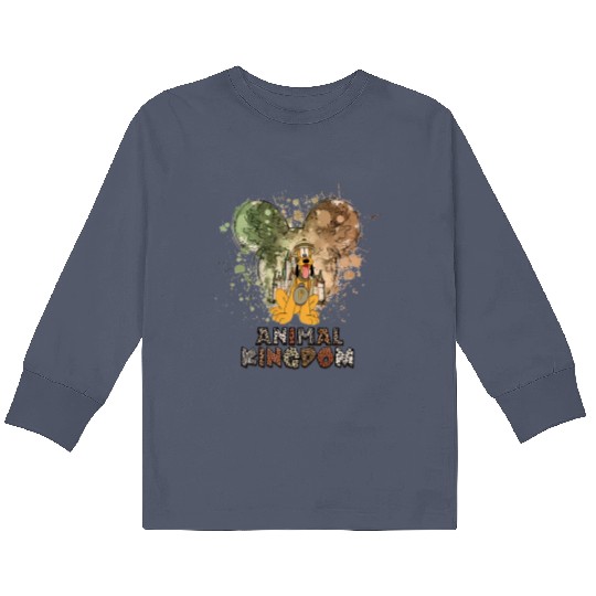 Disney Animal Kingdom Kids Long Sleeve T Shirts, Disney Pluto Kids Long Sleeve T Shirts, Animal Kingdom Kids Long Sleeve T Shirts