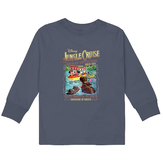 Vintage Disney Jungle Cruise Ride Kids Long Sleeve T Shirts, Disney Cruise Kids Long Sleeve T Shirts, Jungle Cruise Kids Long Sleeve T Shirts, Mickey and Friends