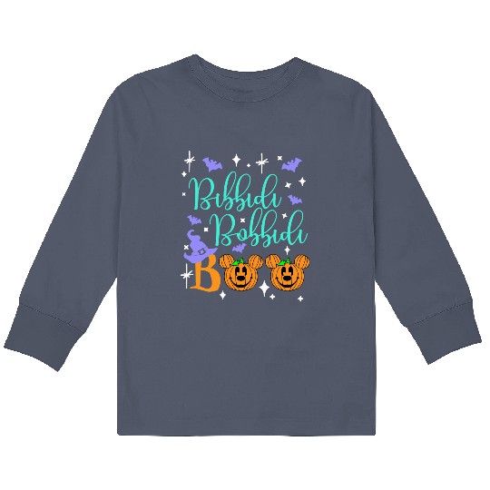 Bibbidi Bobbidi Boo Kids Long Sleeve T Shirts, Disney Cinde Kids Long Sleeve T Shirts, Halloween Matching Kids Long Sleeve T Shirts